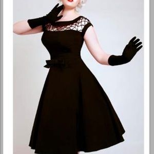 Rockabilly Style Classic 50’s Black Dress